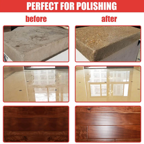 Pro Grade Wet Polisher With 4 Inch Diamond Polishing Pad Kit Six Variable Speeds From 1100 To 5000 RPM 860W 110V Low Noise Before After