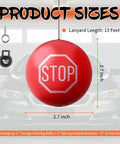 Two Pack Garage Tennis Ball Parking Aid With Soft PU Ball And 13 Ft Adjustable Rope For Safe Parking, High Visibility Car Stopper
