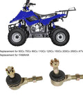 M10 Pair Ball Joint And Tie Rod End Replacement Kit For Atv Utv Off Road Suspension Restore Heavy Duty Oem Spec steering parts beside blue ATV.
