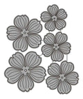 3D Flower Frame Metal Die Cuts Set for Scrapbooking and Card Making with Leaves, Floral Embossing Dies, Silver Finish, 4.92x4.05 inches