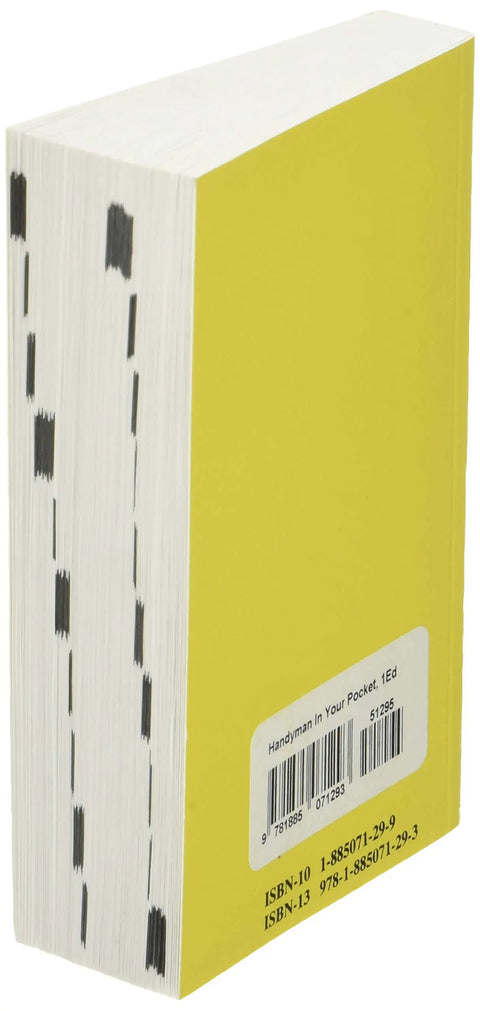 Back view of the Pocket Size Handyman Guide For Quick Fixes And Easy Home Repairs On The Go DIY Tips A 768 Page Maintenance Bible
