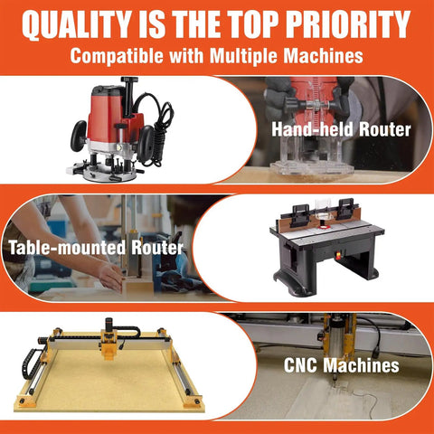 Awesome High V Groove Router Bit with Solid 1/2 Inch Shank compatible with hand-held, table-mounted routers and CNC machines.