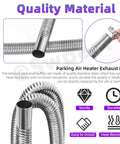 One Inch Stainless Steel Diesel Heater Exhaust Pipe Kit 39 Inch Long With Two Clamps 25mm Inner Diameter, high-quality material