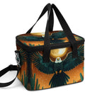 Sun And Desert Insulated Cooler Bag Lunch Tote With Adjustable Strap, eagle design, leak proof, Oxford cloth, side view