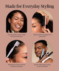 Detail And Define Hair Styling Kit With Pintail Comb Edge Brush And Teasing Tool For Slick Back Styles in use with models.