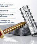 Heavy Duty Wall Anchors And Screws Kit For Concrete And Hollow Walls 100 Piece Go To Set with 50 Anchors and 50 Screws