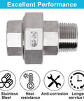 Two Piece Three Quarter Inch NPT Male To Three Quarter Inch NPT Female Union Cast Pipe Fittings In Premium 304 Stainless Steel