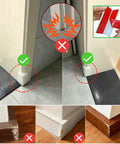 White Rubber Corner Protectors Self Adhesive Baseboard Guards shown preventing wall damage in high traffic areas, showcasing installation benefits.