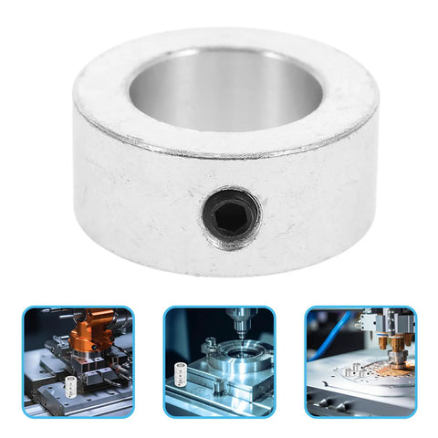 Galvanized Steel Shaft Collar Locking Ring Kit With Wrench And Flat Head Screws For Drive Shaft Maintenance shown in machinery setup