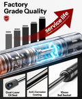 Heavy Duty 20 Inch Gas Struts Shocks Pair For Floor Hatch RV Bed Door Storage Trailer Lid And Toolbox Cabinet TV Stand Truck Camper Topper Rear Window Accessory 70 Pound Force service life details