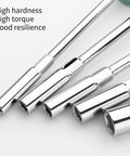 Fort Knox Tough Hex Nut Driver Socket Set Featuring Six Millimeter Wrench And Precision Screwdriver Bits, chrome hex sockets.