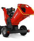 6 Inch Wood Chipper Shredder Mulcher With Kohler 429cc 14HP Gas Engine, Electric Start, 4 Wheels, Tow Bar, Model B150 Red