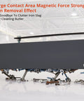 Heavy Duty Hanging Magnetic Sweeper 48 Inch Nail Magnet With 120 Lbs Lift Capacity Aluminum Casing capturing metal debris