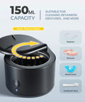 45kHz Ultrasonic Retainer Cleaner With UV Sterilization for Dental Appliances with easy twist to open lid and 150ml capacity