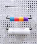 Extendable Pegboard Paper Towel Holder For Workshop And Home Adjustable From 11 To 14 Inches All Steel Pegboard Hook With Sleek Satin Finish