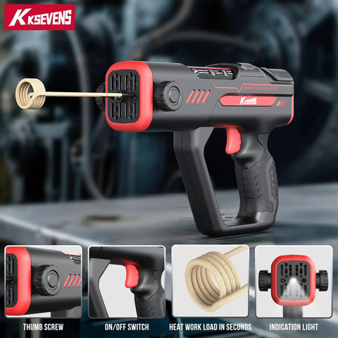 High Power 1600W Induction Heater For Bolt Removal And Rusty Screw Extraction 110V Handheld Magnetic Tool with red grip