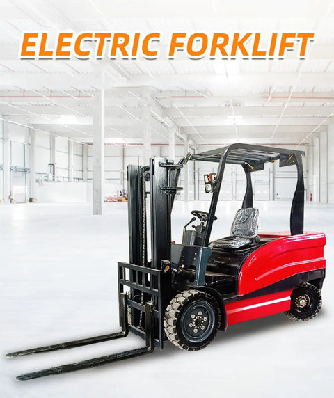 Premium Electric Forklift With Slick Hydraulic Joystick And Rock Hard Tires For Indoor Shop Jobs Or Harbor Freight Moves Built Tough Dead Nuts Reliable Custom Setup For Zero Hassle Loading, angled view showcasing the robust design and steel mast.