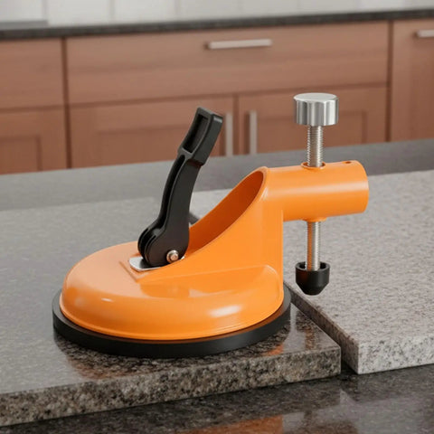 Heavy Duty Granite Marble Countertop Leveling Tool With Adjustable Height Setter For Seamless Stone Installation And Professional Seam Filling On Quartz Surfaces on a countertop