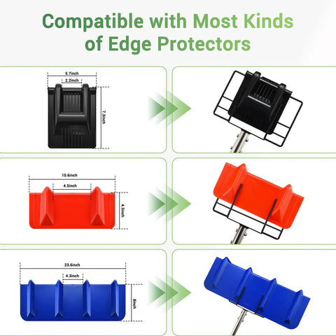 8 Foot Edge Protector Extension Handle For V Shaped Edge Corner Guards And Flatbed Edge Protectors Detachable Spiral Rod Handle Only For No Climb Needed Safe Cargo Loading And Easy Install showcasing compatibility with various edge protectors