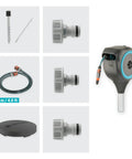 Automatic Retractable Garden Hose Reel With 50 Feet Of Easy Retracting Hose 360 Degree Swivel Metal Spike Base components