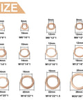 Dope Copper Washer Set with 12 Sizes and 300 Pcs, showing various sizes for M5 to M20 fasteners in a grid layout.