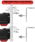 Premium Water Trough Float Valve With Automatic Water Level Control For Stock Tanks Poultry Coops And Livestock Waterers, adjustable height and installation guide.