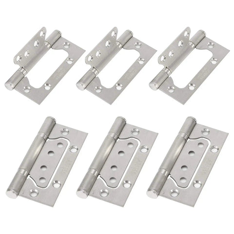Heavy Duty Stainless Steel Ball Bearing Door And Window Hinges With Mute Silent Rotation Rustproof Furniture Hardware, pack of 6.