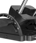 Heavy Duty Portable Drill Guide Slick Adjustable Drill Press Attachment No Sweat Precision Woodworking Tool Beast Mode Angled Drilling Aluminum Base Pro close-up of adjustable tilt mechanism.