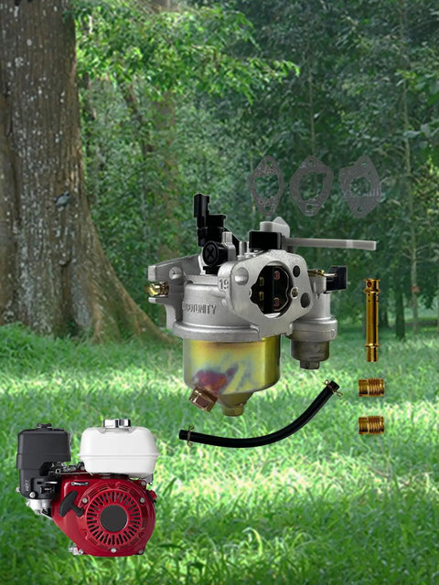 Beefed Up 212 Carburetor Kit For Predator 212cc Engines And 224cc Go Karts Mini Bikes With Jets Upgrades 6HP And 7HP visible in forest