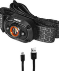 Mycro 400 Rechargeable Headlamp With 6 Light Modes And Detachable Hat Clip, Water Resistant 400 Lumens, Micro USB Charging Cable Included