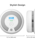 10-Year Battery 2-In-1 Smoke And Carbon Monoxide Alarm Detector With Large LCD Display, front and side view, SC07 model
