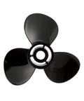 Black Diamond 3-Blade Aluminum Propeller, 14 Dia 13 Pitch, Right Hand Rotation, sleek black finish, top view