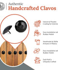 Handcrafted Rustic Round Head Two Inch Decorative Nails 50 Pack Black For Farmhouse Shutters Barn Doors Faux Wood Beams Gates