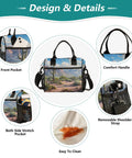 Large Insulated Cooler Bag With Leakproof Lining, Soft Tote For Beach And Picnic, desert cactus print, multiple pockets