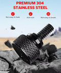 Gloss Black 304 Stainless Steel Seat Bolt Screw With Quarter Inch Twenty Thread For Harley Davidson 1996 To 2025 Models