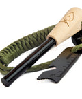 Bushcraft Fire Starter With Three Eighths Inch Ferro Rod Striker And Paracord Wrist Lanyard Waterproof Flint Fire Steel Survival Lighter