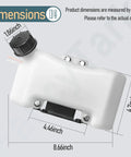 Fuel Gas Tank Kit Three Tab Style Compatible With E43 MC43 MC43E MC33 MC440 Mini Tiller Cultivator Replace dimensions