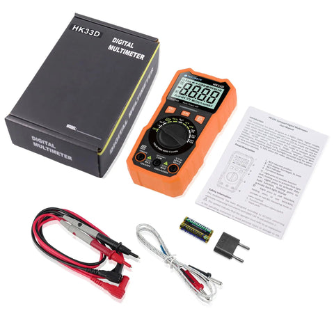 6000 Count Digital Multimeter With NCV LCD For AC And DC Voltage And Current, Resistance, Capacitance, Live Wire, Frequency, Temperature, Duty Cycle, Continuity And Diode Testing kit with probes