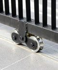 Heavy Duty V Groove Track Wheels 304 Stainless Steel Double Pulley 3000 Lb Capacity on farm gate track