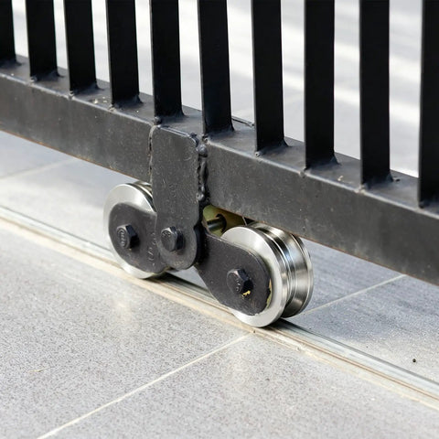 Heavy Duty V Groove Track Wheels 304 Stainless Steel Double Pulley 3000 Lb Capacity on farm gate track