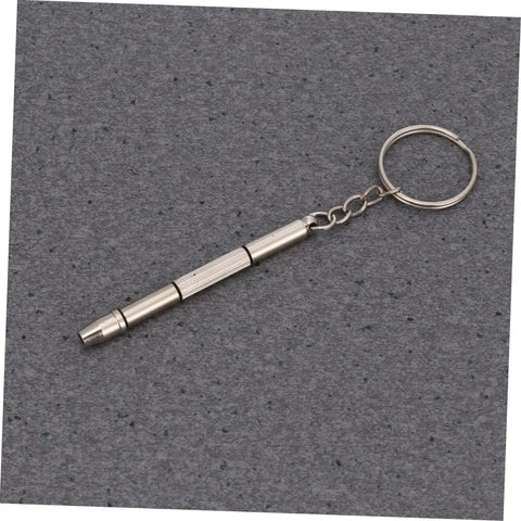 Keychain screwdriver from 1000 Piece Stainless Steel Miniature Screws Kit For Glasses Phones Watches And Eyewear With Screwdriver And Tweezers Included