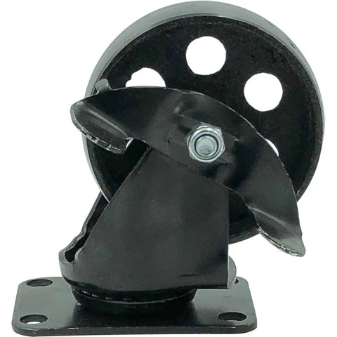 Heavy Duty 3.5 Inch Swivel Caster Wheel Kit Featuring Two Lock Brakes And Two Non Brake Plates with black reinforced steel mount