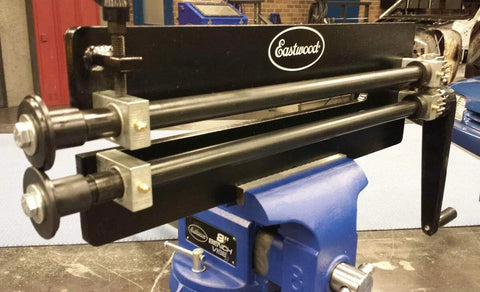 Bead Roller With Dies For Metal Fabrication, 19 Inch Throat Industrial Rotary Forming Machine in workshop setting