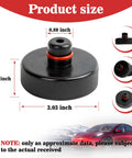 Tesla jack pad lifting puck, black rubber, 4-pack; fits Model 3/Y/X/S (2016–2025) floor jack lift points