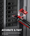All In One Circuit Breaker Finder With LCD Display, GFCI Outlet Tester And Electrical Tracer Tool in use identifying breaker