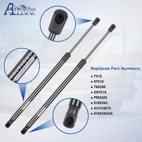 Front Hood Gas Springs Lift Supports 2 Pack For Ram 1500 2500 3500 4500 5500 2011 2017 Front Hood Shocks Replacement