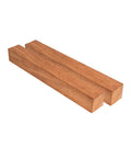 Two 2x2x12 in African mahogany turning blanks for woodturning, lathe work and DIY projects
