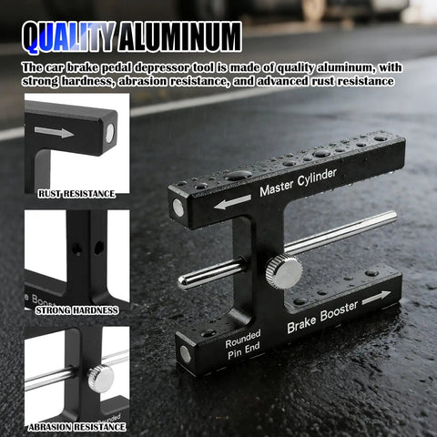 Shop Grade Aluminum Brake Booster Adjustment Tool With Strong Magnet And Precision Push Rod Distance Gauge for Master Cylinder alignment.