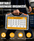 Portable hardware organizer case for 752 Piece Stainless Steel Hex Nuts And Bolts Kit With SAE Hex Bolts, Nuts, Flat Washers, And Lock Washers In 1/4-20, 5/16-18, 3/8-16, And 1/2-13, Lengths From 1/2 Inch To 2-1/2 Inches, Heavy-Duty Fastener Set For Home, Garage, And DIY Projects.