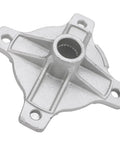 Badass Rear Axle Wheel Hub With 24T Spline And 4 Stud For 125 150 200 Cc Atv Quad Bike Go Kart Silver Steel Alloy Replacement Part, side view.